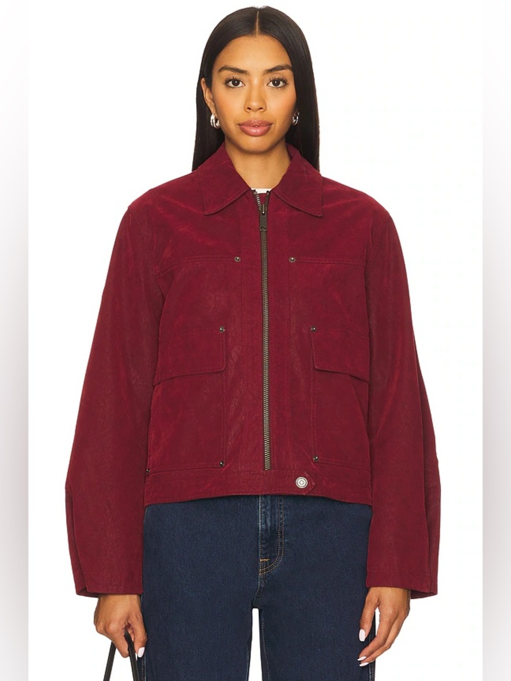 Free People We The Free Blair Vegan Suede Jacket in Dionysus S
